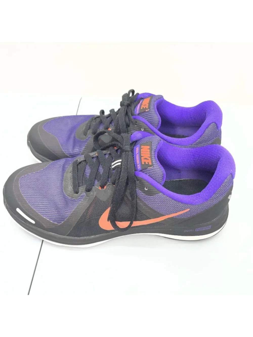 Nike Dual Fusion X2 Sneakers Shoes Running Training Purple Black Womens 8